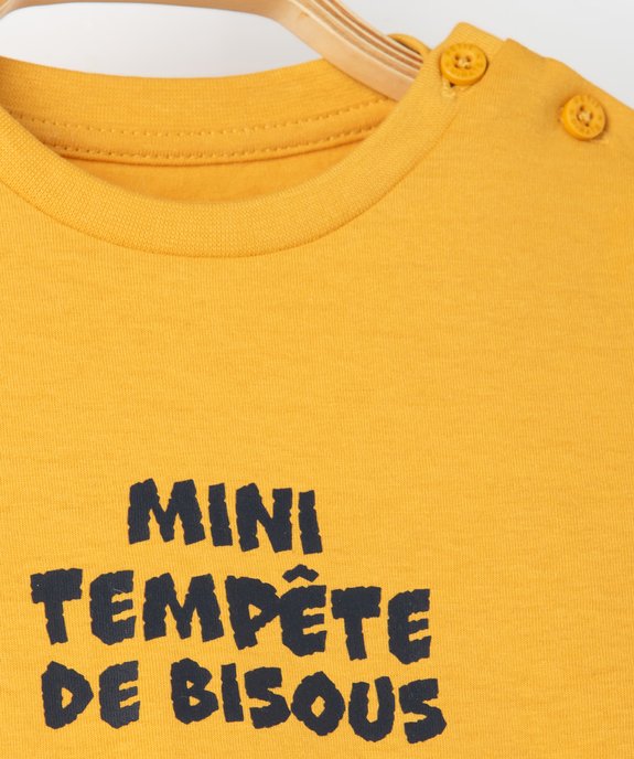 Tee-shirt bébé garçon à manches longues avec message vue2 - GEMO 4G BEBE - GEMO