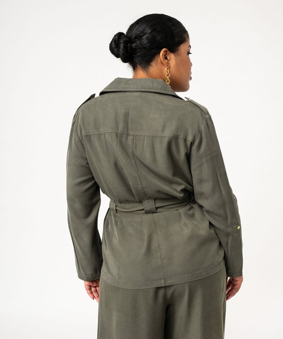 Veste saharienne en Lyocell femme grande taille vue3 - GEMO (G TAILLE) - GEMO