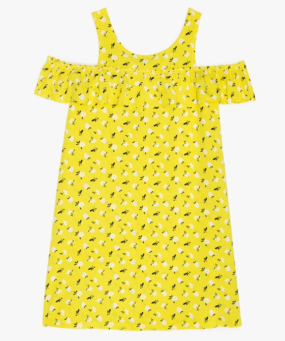 Robe fille ample et fluide à épaules dénudées vue2 - GEMO (JUNIOR) - GEMO