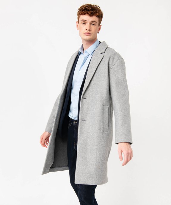 Manteau mi-long à col tailleur homme vue1 - GEMO 4G HOMME - GEMO