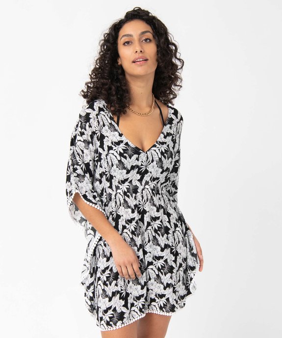 Robe de plage femme avec dos en dentelle vue1 - GEMO (PLAGE) - GEMO