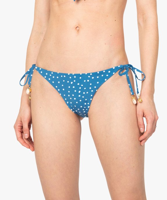 Bas de maillot de bain femme à pois vue1 - GEMO (PLAGE) - GEMO