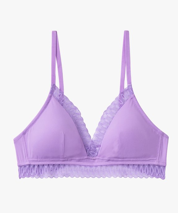 Soutien-gorge triangle sans armatures avec mousses amovibles vue4 - GEMO 4G FEMME - GEMO