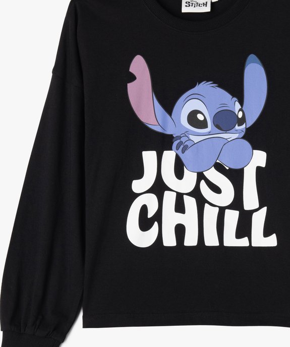 Pyjama en coton avec motif Stitch sur le haut fille - Disney vue2 - LILO & STITCH - GEMO