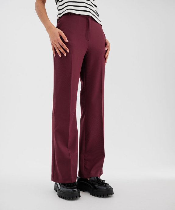 Pantalon de tailleur droit en maille fluide et extensible femme vue1 - GEMO(FEMME PAP) - GEMO