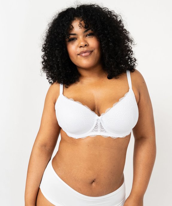 Soutien-gorge grande taille à armatures et coques fines  vue2 - GEMO(HOMWR FEM) - GEMO