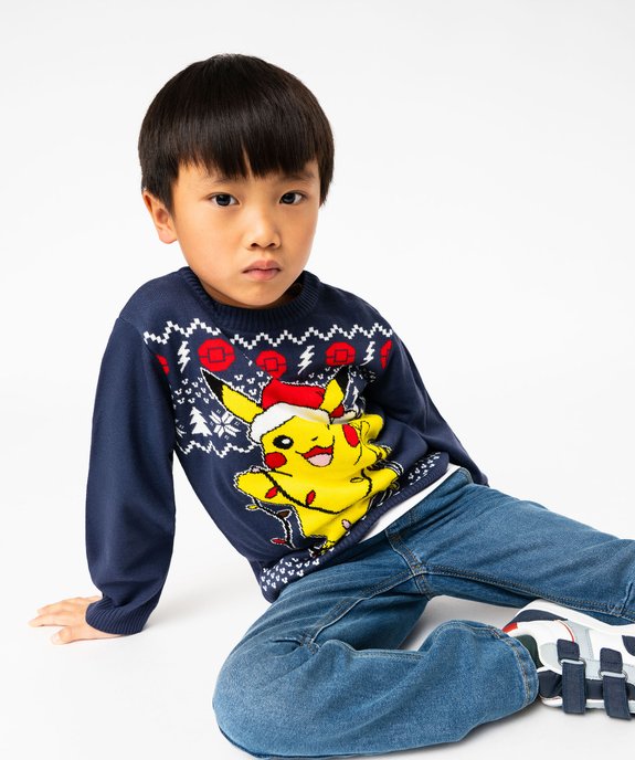 Pull de Noël avec motif Pikachu garçon - Pokemon vue5 - POKEMON - GEMO