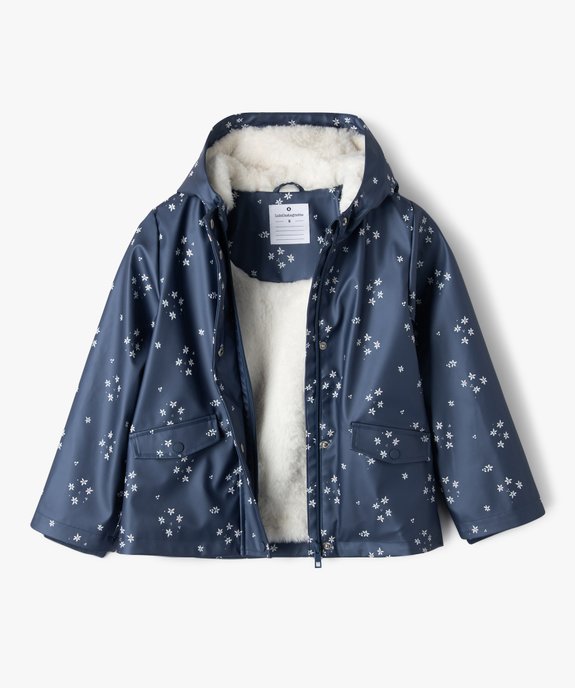 Imperméable à capuche et doublure peluche fille - LuluCastagnette vue3 - LULUCASTAGNETTE - GEMO