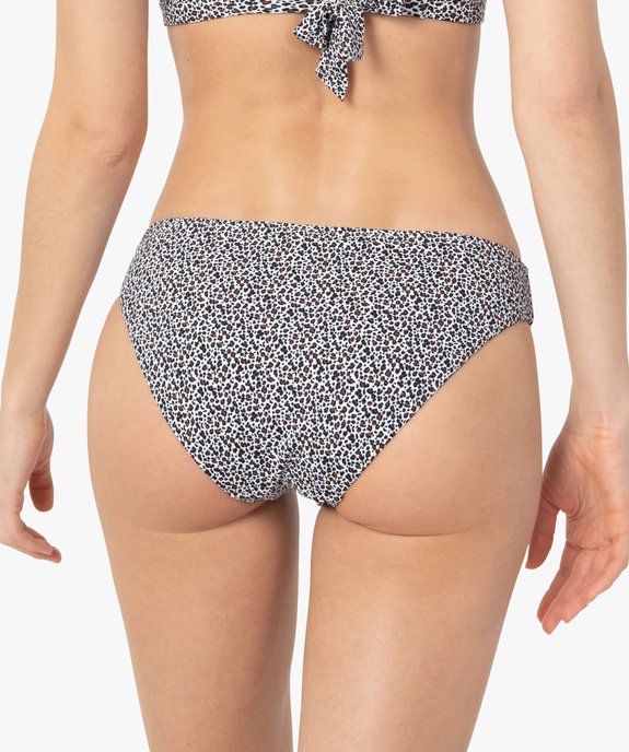 Bas de maillot de bain femme imprimé forme culotte vue2 - GEMO (PLAGE) - GEMO