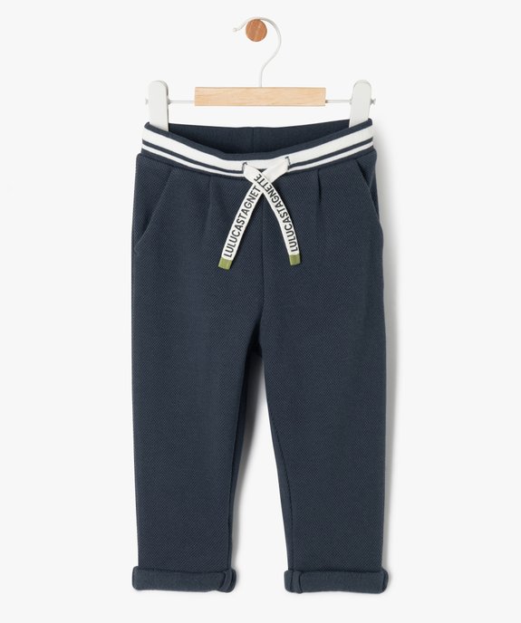 Pantalon en maille piquée bébé garçon - LuluCastagnette vue1 - LULUCASTAGNETTE - GEMO