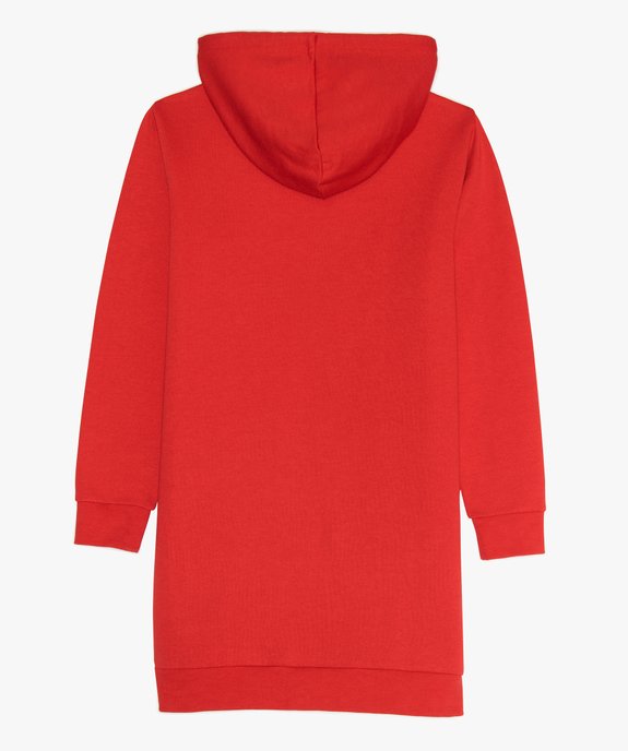 Robe fille en sweat molletonné avec capuche vue2 - GEMO (JUNIOR) - GEMO