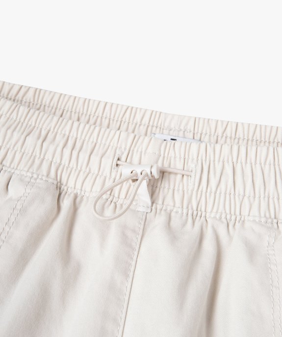 Pantalon cargo à coupe straight en toile de coton fille vue4 - GEMO (JUNIOR) - GEMO