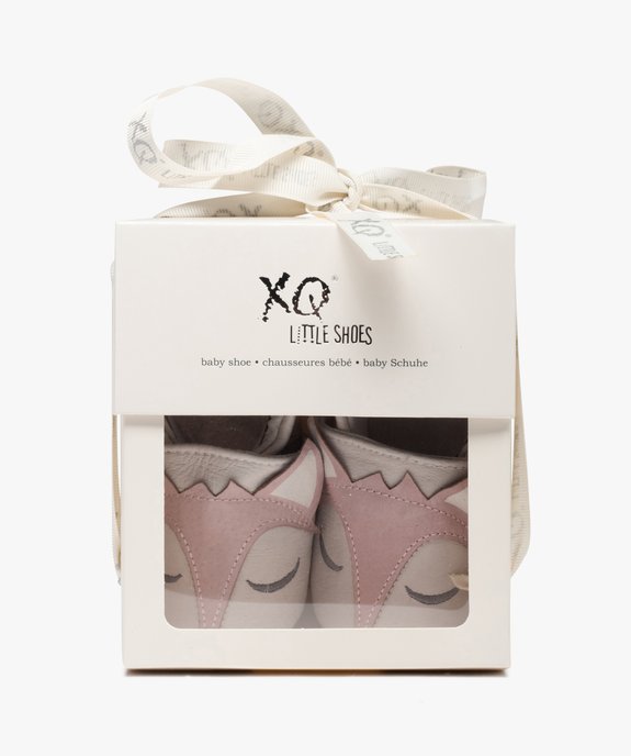 Chaussons de naissance bébé en cuir motifs animaux vue6 - GEMO(BB COUCHE) - GEMO