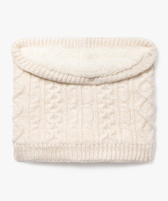 Snood torsadé pailleté doublé sherpa fille vue1 - GEMO (ENFANT) - GEMO