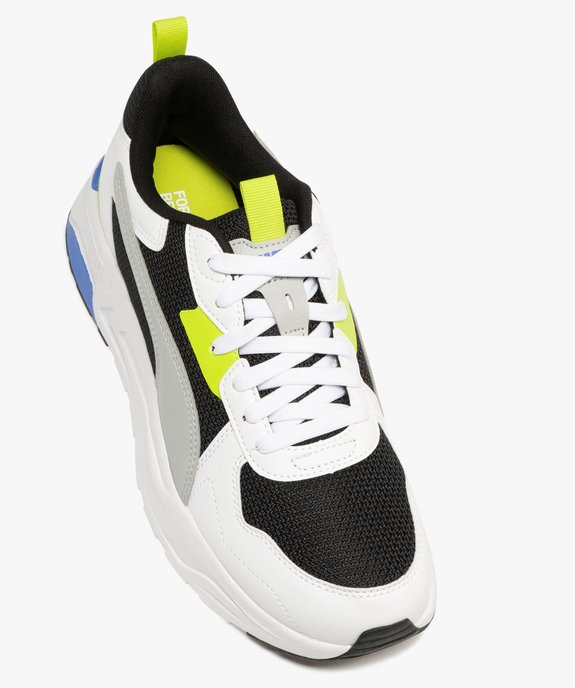 Baskets homme running bi-matières à détails fluos - Puma vue5 - PUMA - GEMO