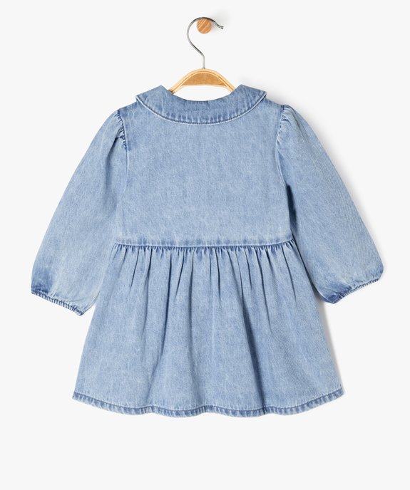 Robe en jean avec col Claudine bébé fille vue4 - GEMO(BEBE DEBT) - GEMO