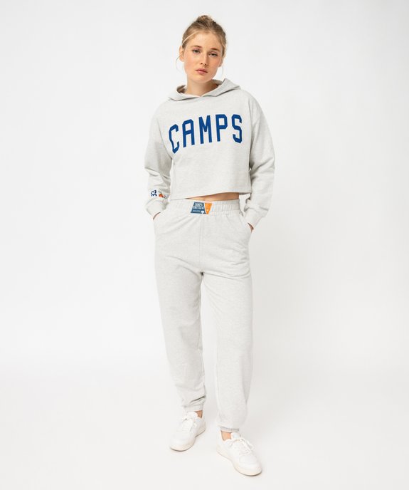 Sweat à capuche court chiné femme - Camps United vue5 - CAMPS - GEMO