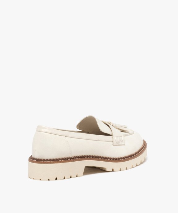 Mocassins irisés à épaisse semelle crantée femme vue4 - GEMO (CASUAL) - GEMO