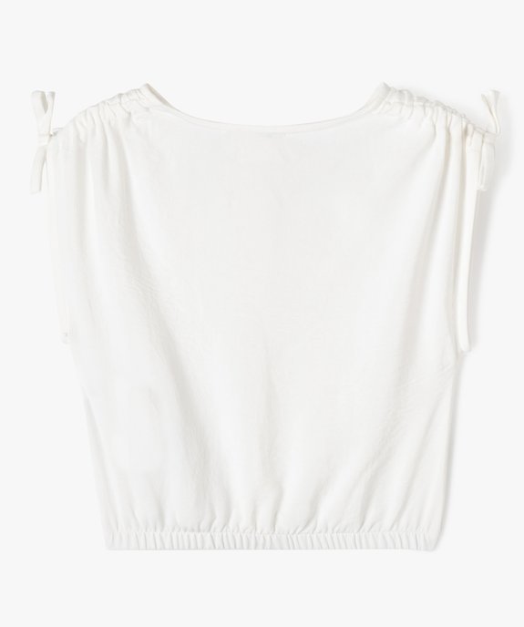 Blouse sans manches avec épaules froncées fille vue3 - GEMO (ENFANT) - GEMO