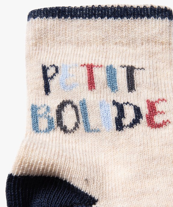 Chaussettes à motifs voitures bébé garçon (lot de 5) vue3 - GEMO 4G BEBE - GEMO