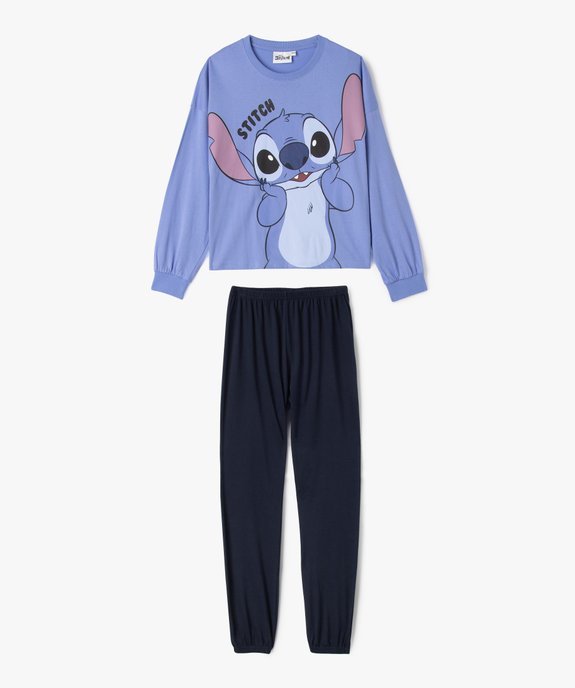 Pyjama en coton avec motif Stitch sur le haut fille - Disney vue1 - LILO & STITCH - GEMO