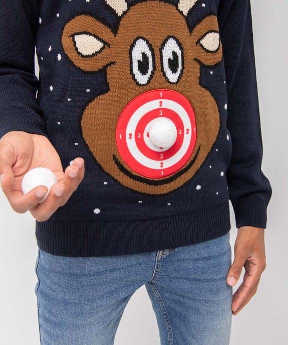 Pull de Noël homme avec cible et petites balles vue5 - GEMO (HOMME) - GEMO