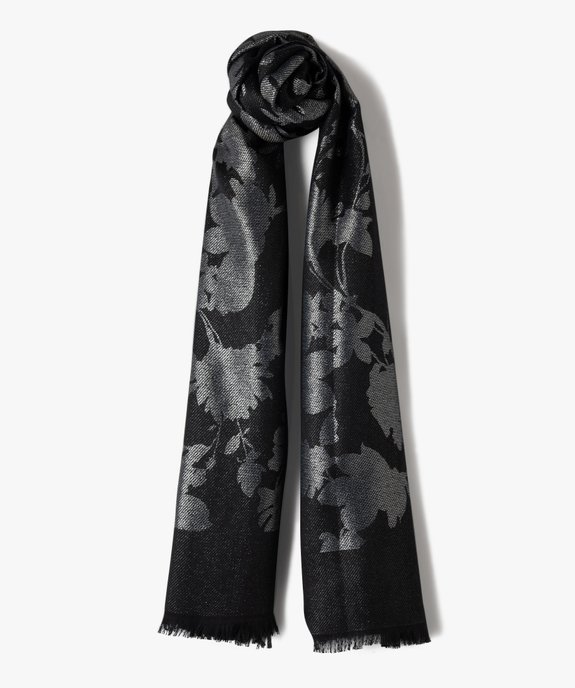 Foulard scintillant à motifs fleuris femme vue1 - GEMO 4G FEMME - GEMO