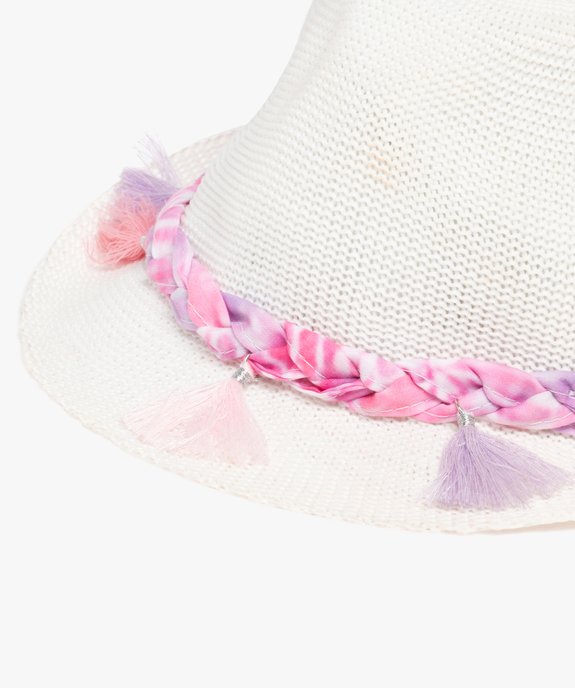 Chapeau trilby en maille aérée et pompons fille vue4 - GEMO (ENFANT) - GEMO