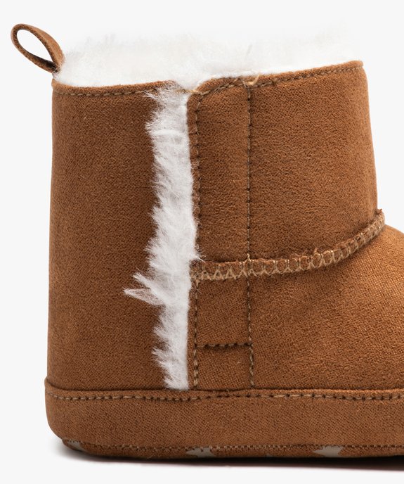 Chaussons de naissance bébé boots fourrées mixtes vue6 - GEMO 4G BEBE - GEMO