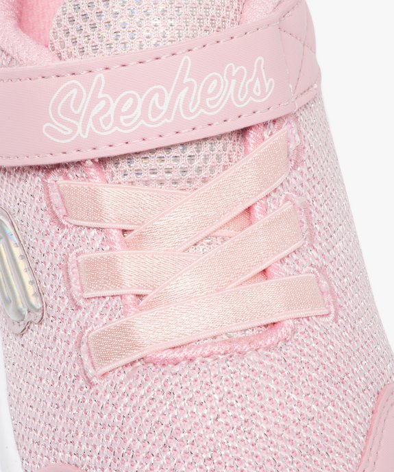 Baskets filles souples en mesh effet pailleté et à scratch - Skechers vue6 - SKECHERS - GEMO