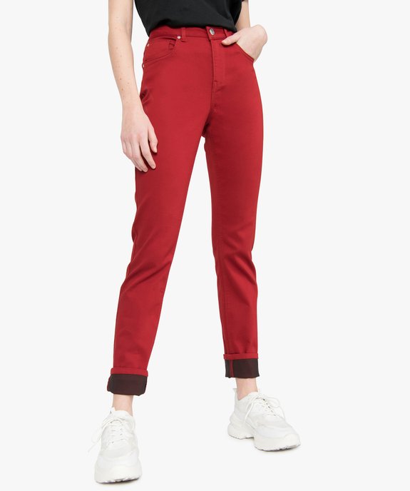 Pantalon femme coupe Regular en stretch vue1 - GEMO(FEMME PAP) - GEMO