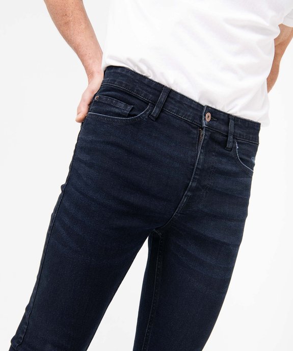 Jean homme skinny taille haute en coton stretch vue5 - GEMO 4G HOMME - GEMO