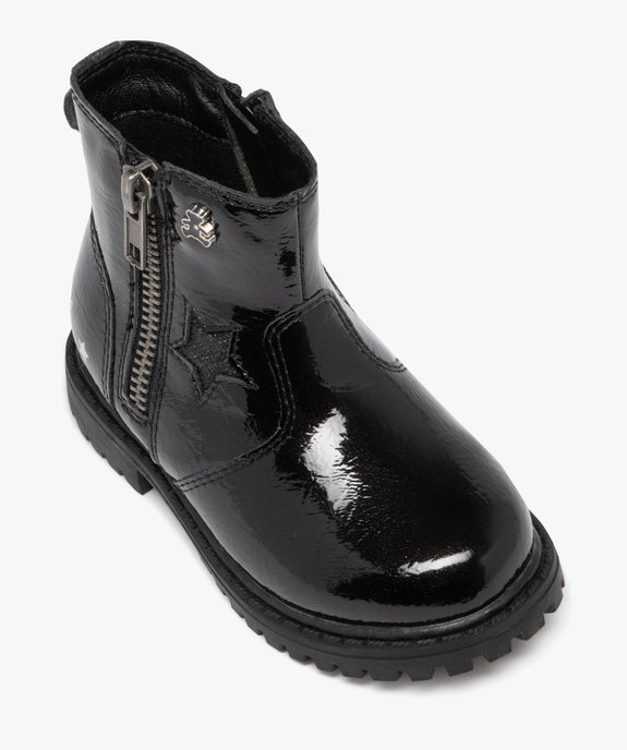 Boots vernies à semelle crantée bébé fille - LuluCastagnette vue5 - LULU CASTAGNETTE - GEMO