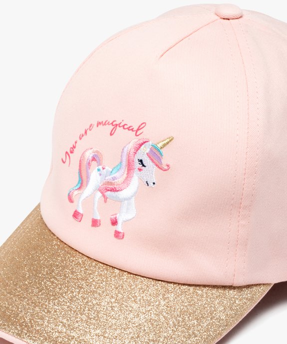 Casquette à paillettes et licorne fille  vue2 - GEMO 4G FILLE - GEMO