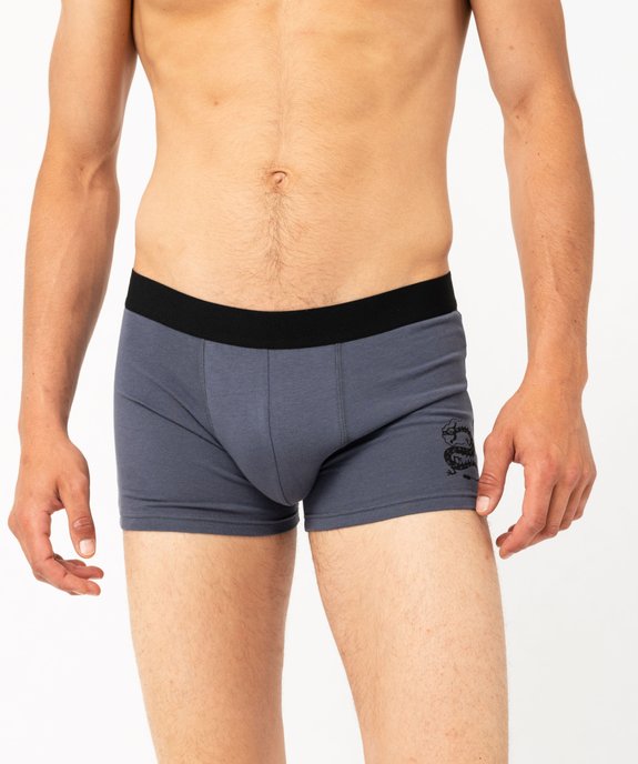 Boxer en coton stretch à motifs homme (lot de 2) vue4 - GEMO 4G HOMME - GEMO