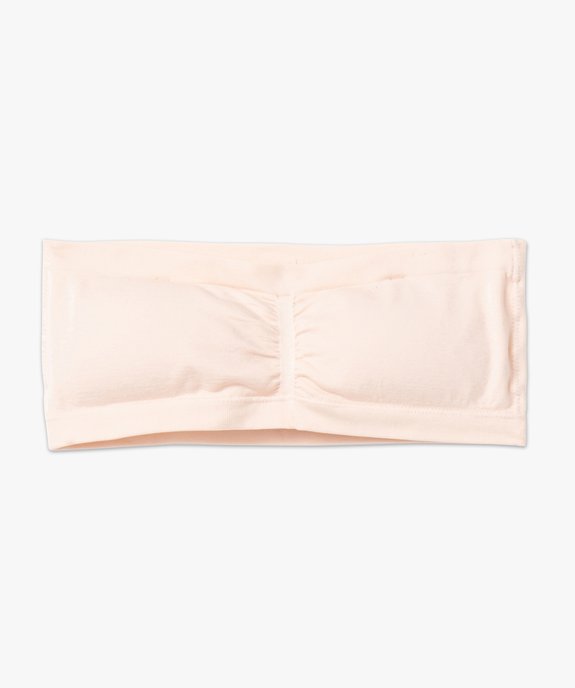 Soutien-gorge bandeau avec coussinets amovibles vue4 - GEMO 4G FEMME - GEMO