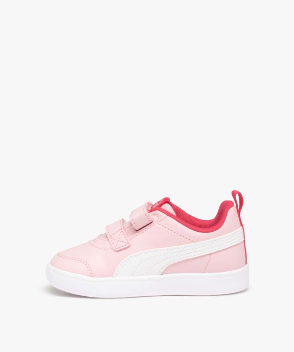 Baskets bébé bicolores à scratch – Puma Courtflex vue3 - PUMA - GEMO