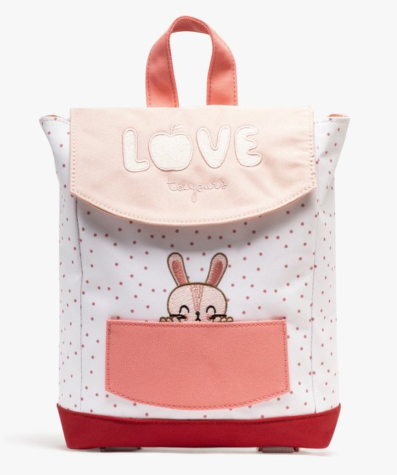 Sac à dos à pois avec motif lapin fille vue1 - GEMO (ENFANT) - GEMO