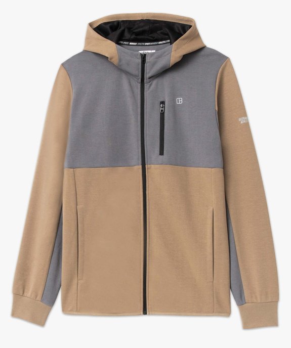 Sweat homme zippé à capuche vue4 - GEMO (HOMME) - GEMO