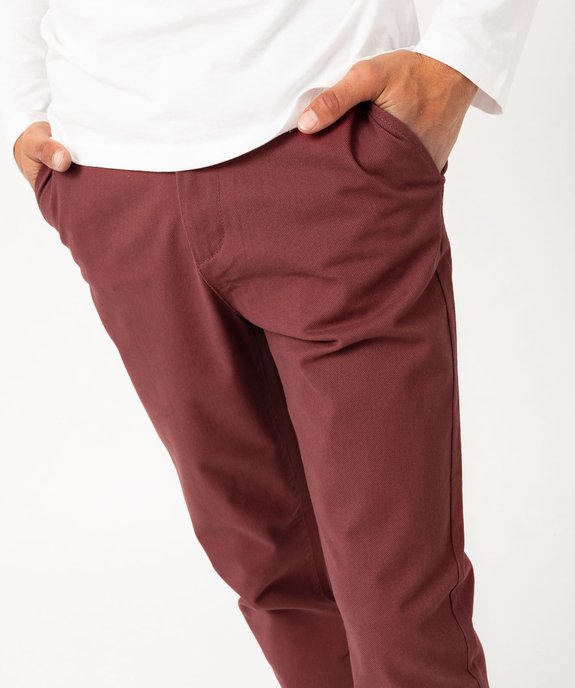 Pantalon chino coupe Slim en coton homme vue5 - GEMO 4G HOMME - GEMO