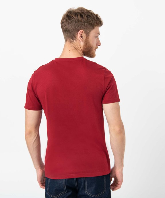 Tee-shirt à manches courtes et col V homme vue3 - GEMO 4G HOMME - GEMO