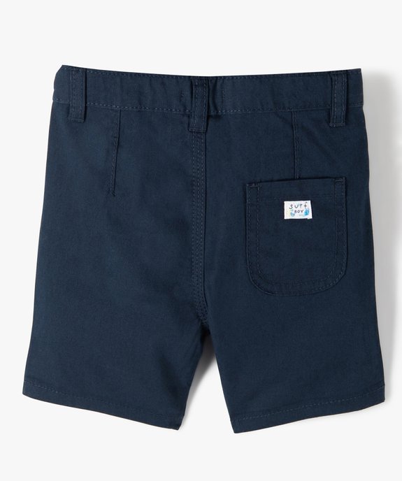 Short bébé garçon en toile fine taille haute vue4 - GEMO(BEBE DEBT) - GEMO