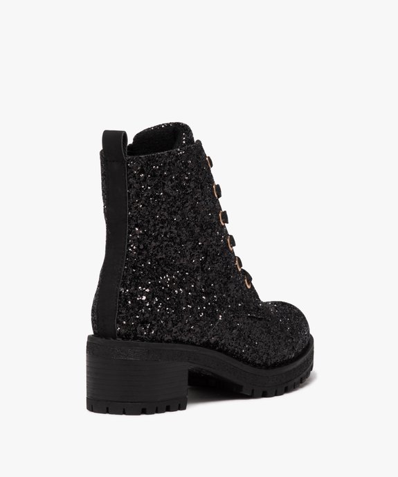 Boots fille à talon carré avec dessus en strass vue4 - GEMO (ENFANT) - GEMO