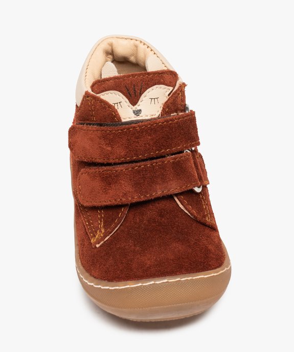 Chaussures premiers pas bébé garçon dessus cuir motif renard – NA! vue6 - NA! - GEMO