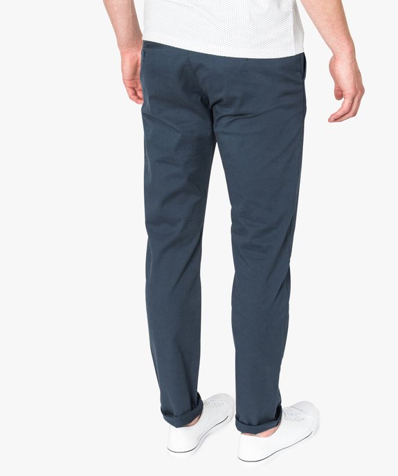 Pantalon homme chino coupe slim vue3 - GEMO (HOMME) - GEMO