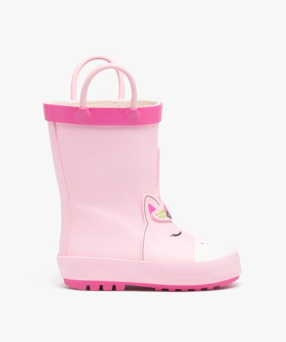 Bottes de pluie bébé fille à anses motif licorne  vue1 - GEMO (ENFANT) - GEMO