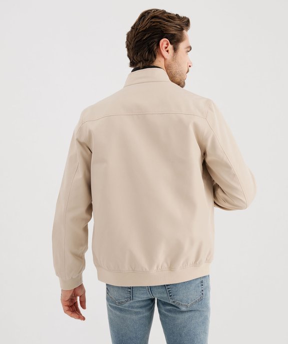 Veste courte unie en matière déperlante homme vue3 - GEMO (HOMME) - GEMO