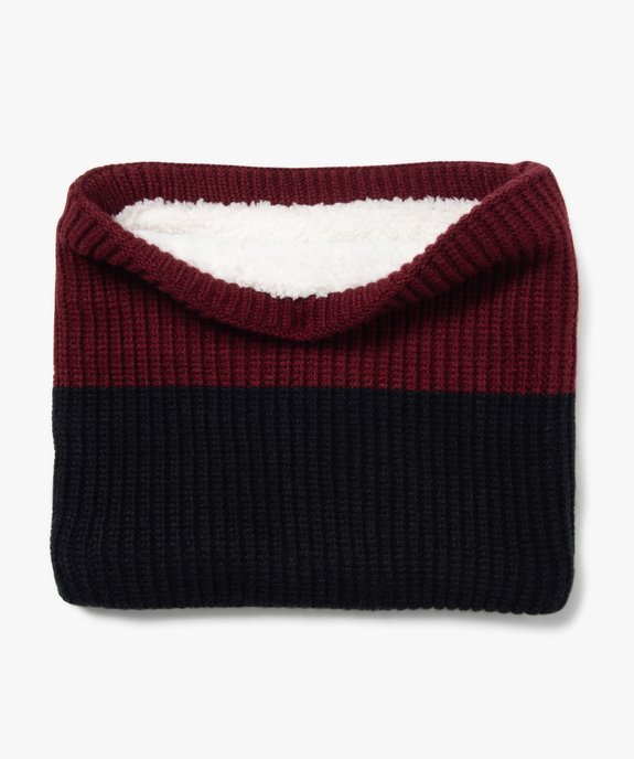 Echarpe snood bicolore doublée sherpa garçon vue1 - GEMO (ENFANT) - GEMO