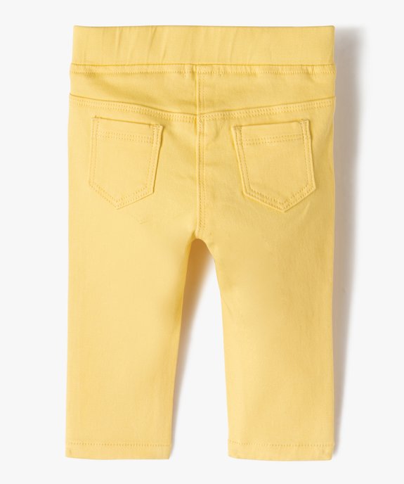 Pantalon bébé fille slim uni à taille élastiquée  vue3 - GEMO 4G BEBE - GEMO