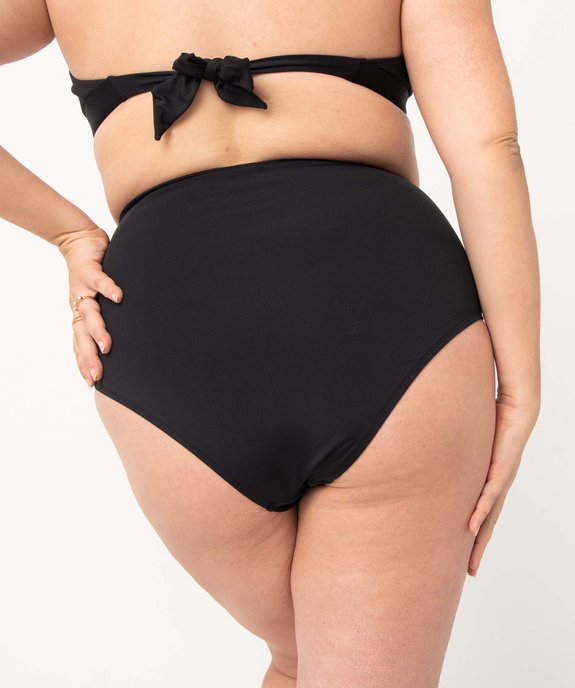 Bas de maillot de bain femme grande taille à taille haute vue2 - GEMO 4G FEMME - GEMO